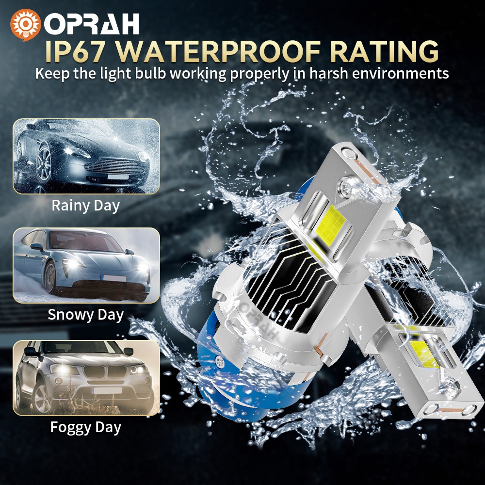 2PCS 70W D2S D4S 500% Super Brighter รถ LED ไฟหน้า 9054 ใหม่ล่าสุดชิป Canbus 6000K Plug And Play - รูปที่ 4