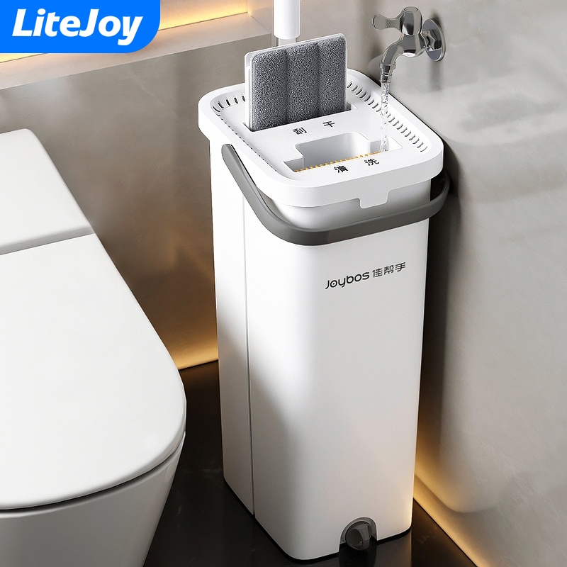 LiteJoy ไม้ถูพื้นอัจฉริยะ ถังเดียวครบจบ ระบบทำความสะอาด-บิดแห้งอัตโนมัติ แถมฟรี 2 ผ้า