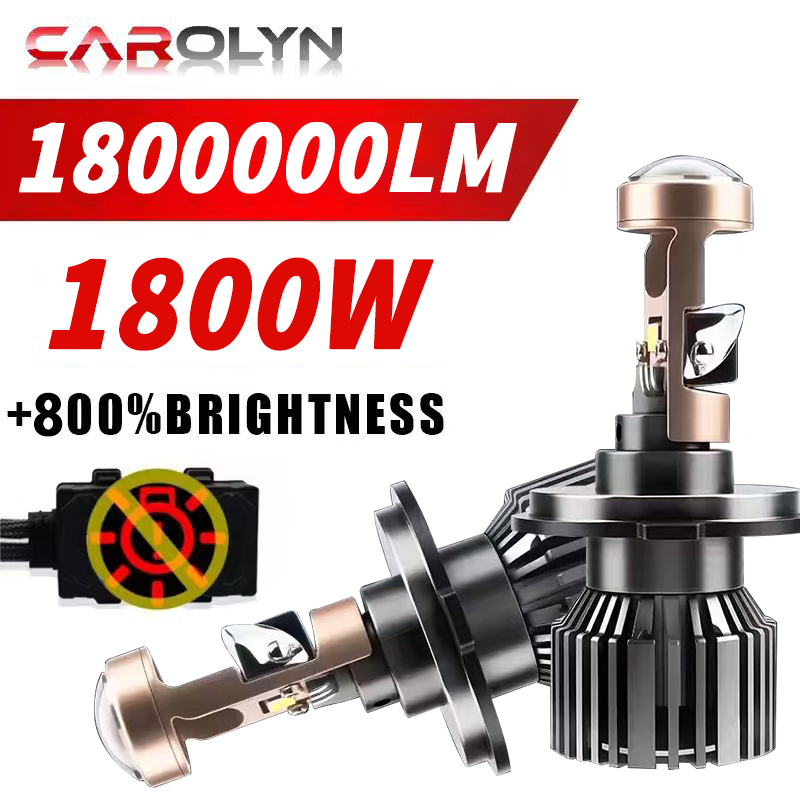1800W 1800000LM H4 H7 Canbus ไฟหน้ารถ Mini เลนส์ H11 H8 9005 9006 HB3 HB4 LED โปรเจคเตอร์หลอดไฟ 6500K Auto รถจักรยานยนต์ Mini เลนส์