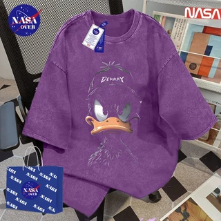 【พร้อมส่ง】🔥NASAทรงโอเวอร์ไซส์ เสื้อยืด ใส่ได้ทั้งชายหญิง เสื้อ ผ้าฝ้ายแท้100% คอกลม ลายน้องเป็ดYG757