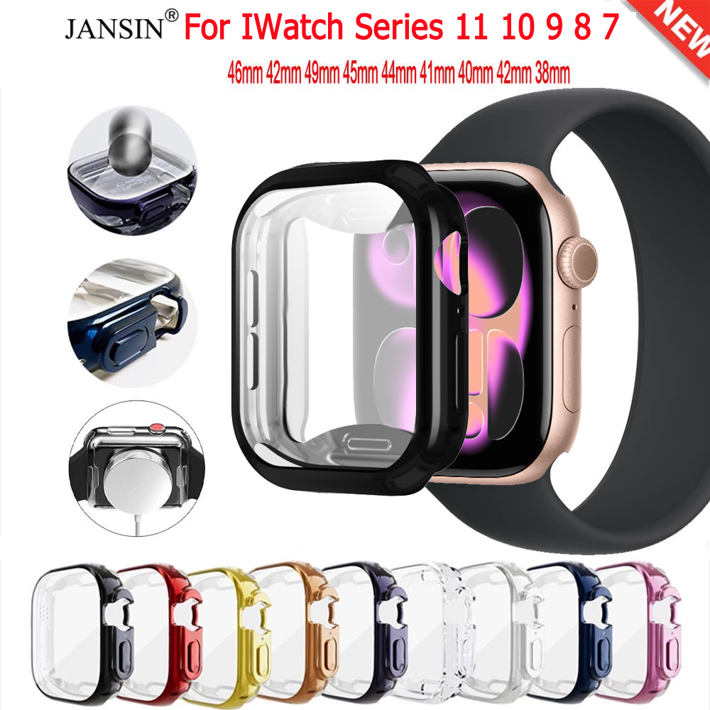 เคส สําหรับ iwatch series11 10 46มม 42มม เคสกันรอยหน้าปัดนาฬิกา สำหรับ iwatch series ultra 3 2 9 8 7 SE3 6 5 4 3 ขนาด 49มม 41มม 45มม 44มม 40มม