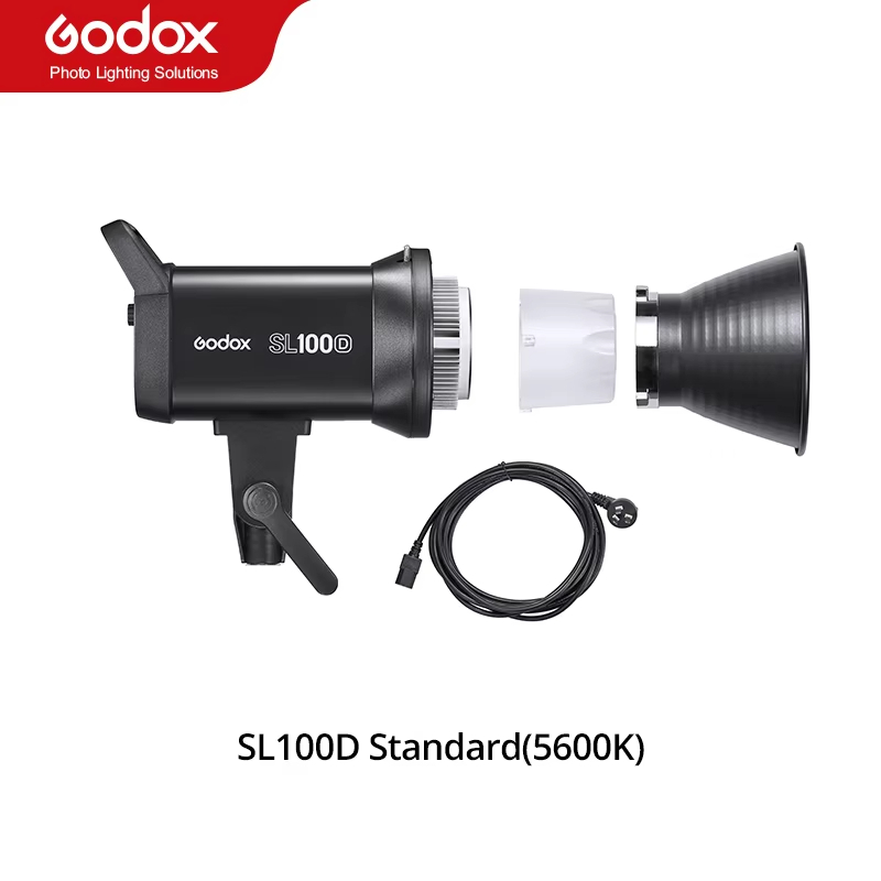 Godox SL100D SL-100D 100W 5600K รุ่นสีขาวแผง LCD ไฟวิดีโอ LED เอาต์พุตต่อเนื่อง Bowens Mount ไฟสตูดิ