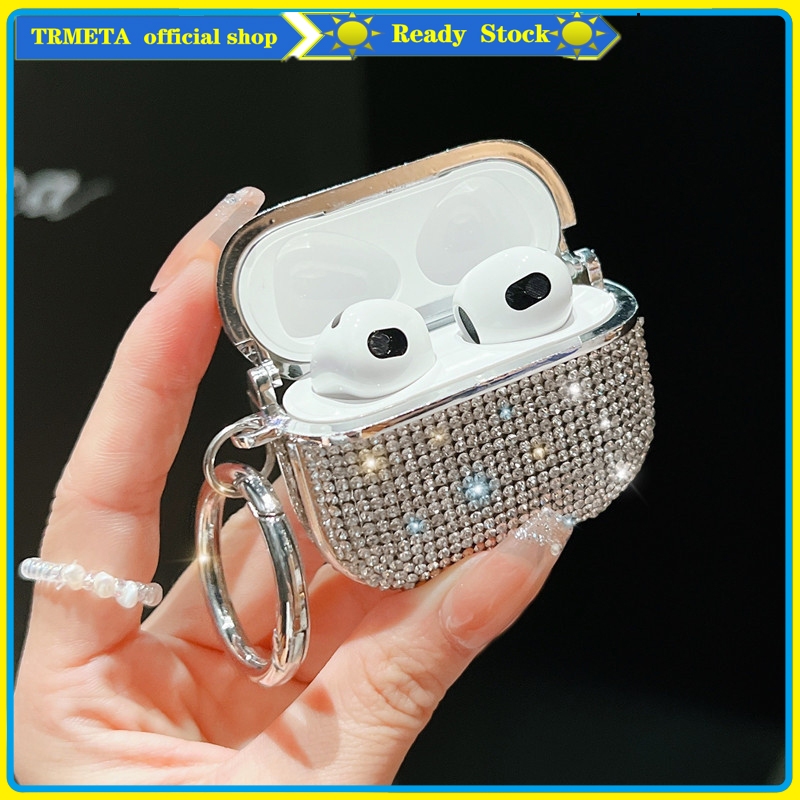 หรูหรา 3D เพชรหูฟังสําหรับ Airpods 1 2 3 4rd Pro 2 3 Case ไร้สายบลูทูธ Glitter ชุดหูฟังฝาครอบป้องกัน