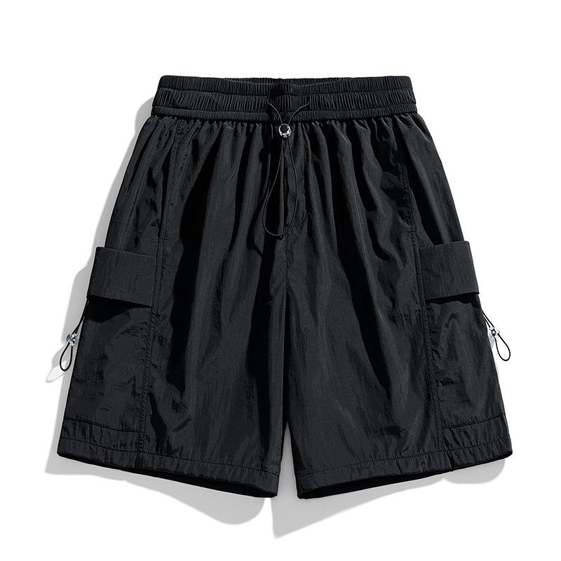 กางเกงขาสั้นคาร์โก้ Unisex มีกระเป๋าด้านข้าง แห้งเร็ว สไตล์เกาหลี