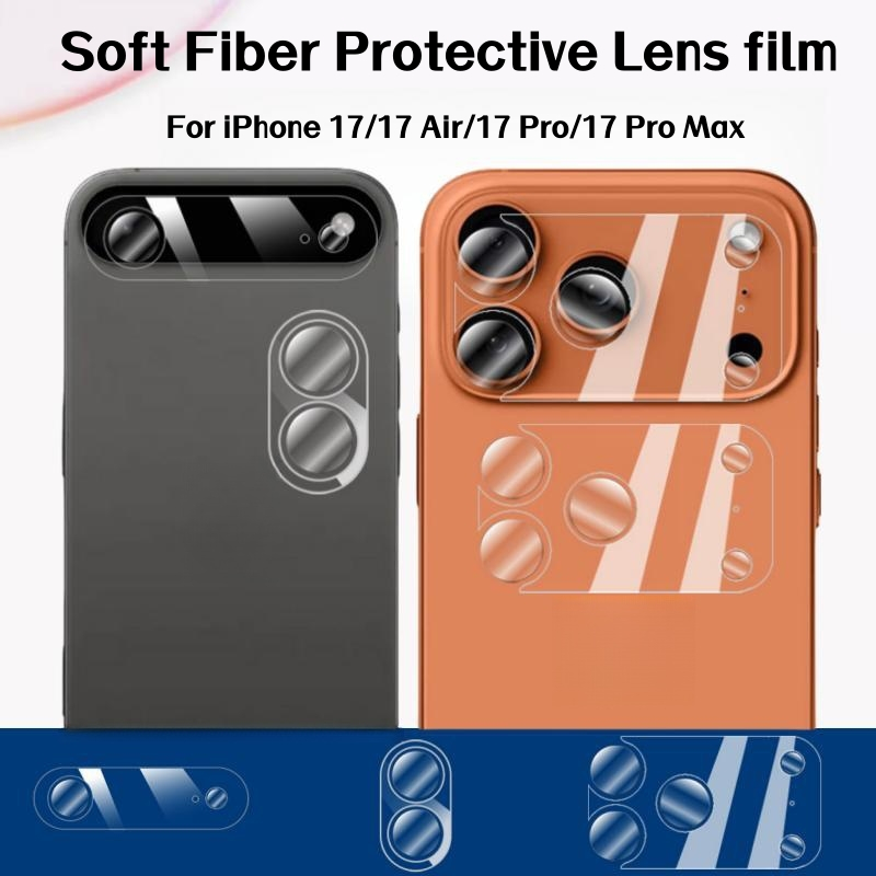 เส้นใยนุ่มป้องกันฟิล์มสําหรับ iPhone 17/17 Pro/17 Pro Max/17 Air เลนส์กล้องสําหรับ iPhone 17 Pro Max