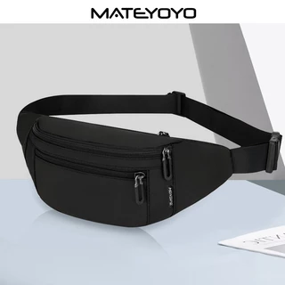 MATEYOYO กระเป๋าคาดเอว Unisex กระเป๋าคาดหน้าอกกันน้ําทนต่อการสึกหรอพร้อมสายรัดปรับระดับได้สําหรับวิ่งออกกําลังกาย