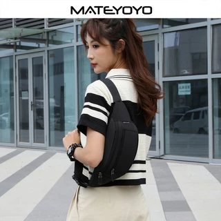 MATEYOYO กระเป๋าคาดเอว Unisex กระเป๋าคาดหน้าอกกันน้ําทนต่อการสึกหรอพร้อมสายรัดปรับระดับได้สําหรับวิ่งออกกําลังกาย