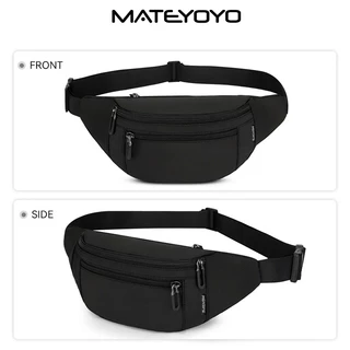 MATEYOYO กระเป๋าคาดเอว Unisex กระเป๋าคาดหน้าอกกันน้ําทนต่อการสึกหรอพร้อมสายรัดปรับระดับได้สําหรับวิ่งออกกําลังกาย