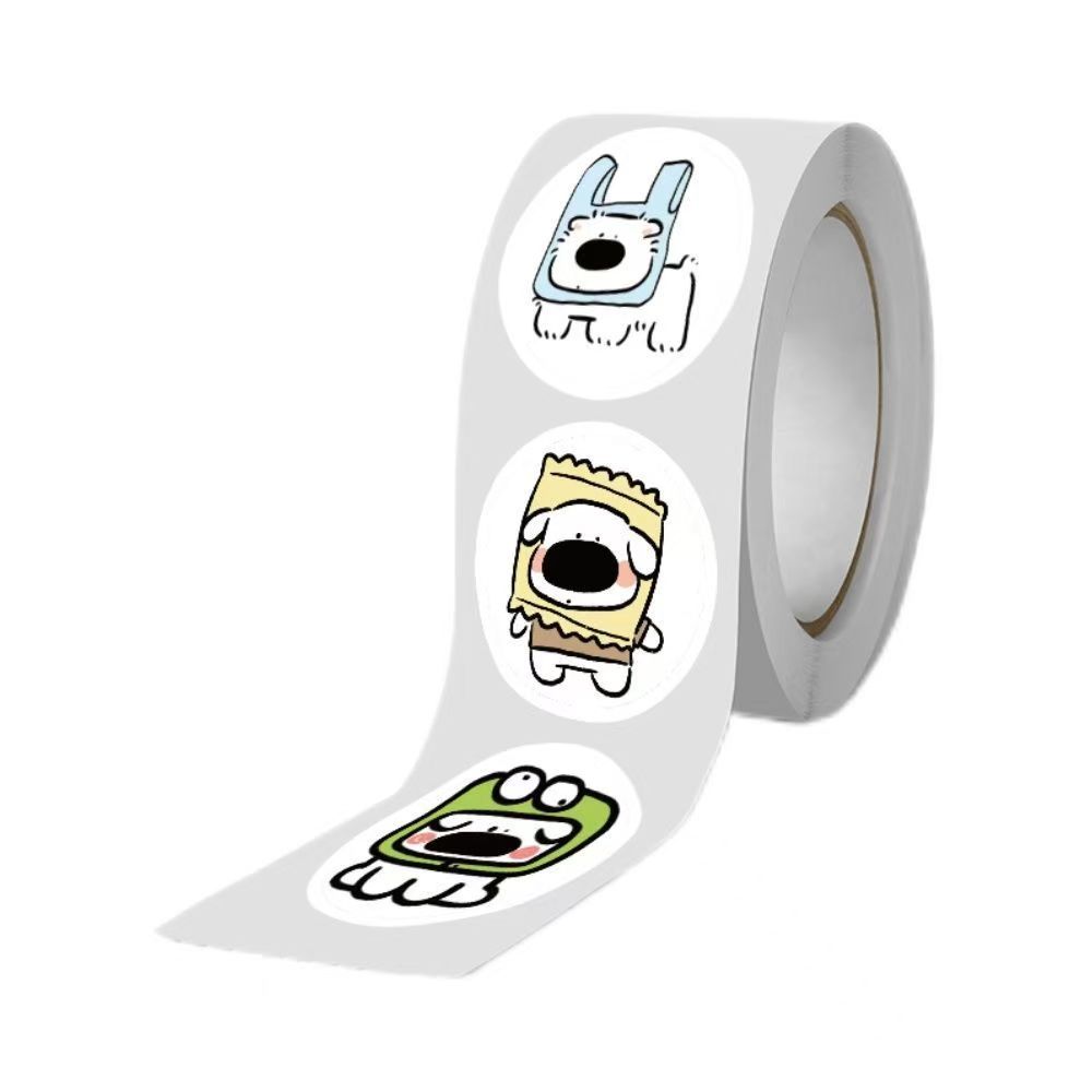 Headgear Big Nose Dog Roll Stickers Creative Abstract Headgear Big Nose Stickers Student Handbook Mu