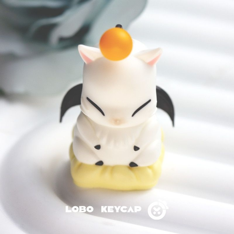 Final Fantasy Moogle ตัวอักษร Keycap PBT วัสดุ Cherry MX Stem Custom คีย์บอร์ด Artisan สะสม FFXIV ขอ