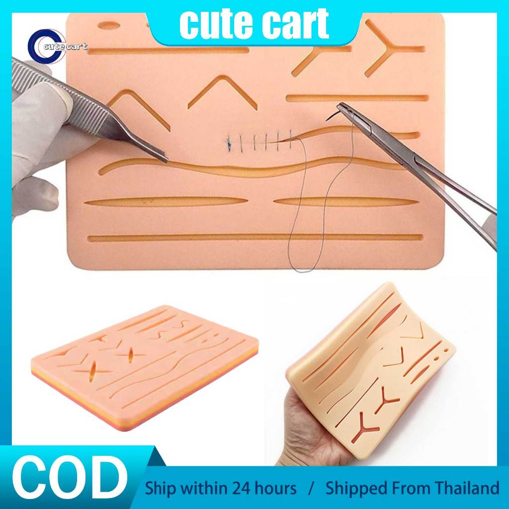 แผ่นฝึกผ่าตัด 14 แผลที่ไม่ต้องแยก ตาข่ายซิลิโคนอัพเกรด สภาพนางฟ้า ใช้ซ้ําได้ สําหรับนักเรียนฝึกทดลอง