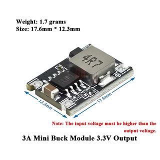 โมดูลแปลงไฟ DC-DC 3A มินิ ลดแรงดันไฟ รถยนต์ 6V 9V 12V-30V เป็น 3.3V 5V 9V 12V บอร์ดจ่ายไฟปรับค่าได้