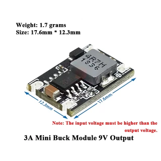 โมดูลแปลงไฟ DC-DC 3A มินิ ลดแรงดันไฟ รถยนต์ 6V 9V 12V-30V เป็น 3.3V 5V 9V 12V บอร์ดจ่ายไฟปรับค่าได้