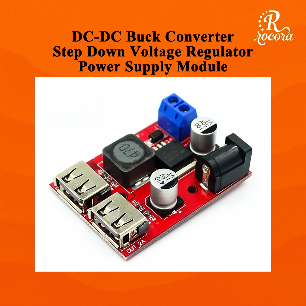 DC-DC Buck Converter 9 V/12 V/24 V/36 V ถึง 5 V 3A ขั้นตอนลงตัวควบคุมแรงดันไฟฟ้าโมดูลจ่ายไฟสําหรับเครื่องชาร์จรถยนต์ระบบพลังงานแสงอาทิตย์ (C6B4)