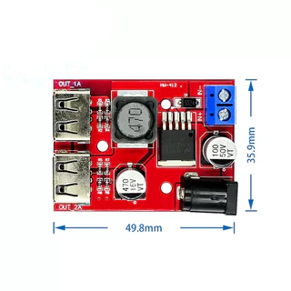 DC-DC Buck Converter 9 V/12 V/24 V/36 V ถึง 5 V 3A ขั้นตอนลงตัวควบคุมแรงดันไฟฟ้าโมดูลจ่ายไฟสําหรับเครื่องชาร์จรถยนต์ระบบพลังงานแสงอาทิตย์ (C6B4)