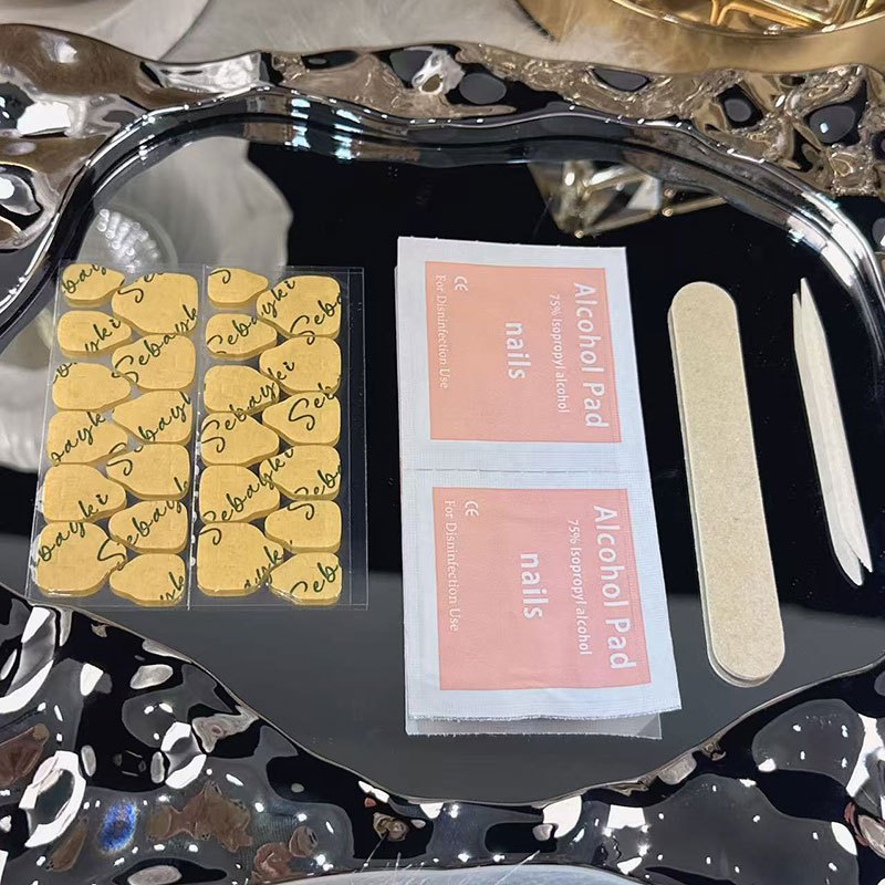 COLORHER · ชุดเครื่องมือทำเล็บ ไม้*1+ตะไบ*1+กาวเจล*24แคปซูล+สำลีแอลกอฮอล์*2 เม็ด