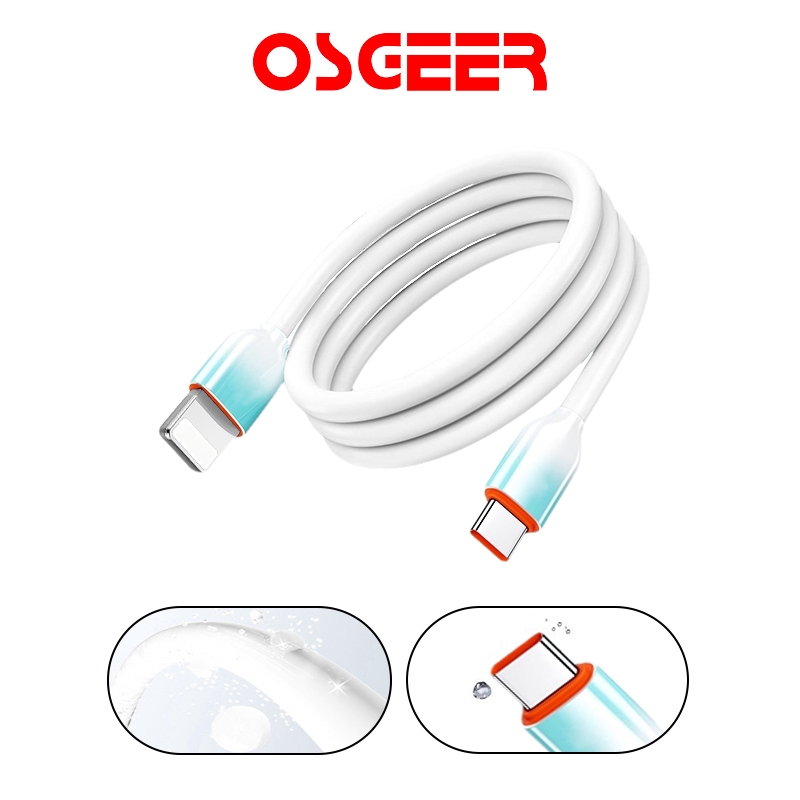 [OSGEER]สาย USB C ถึง USB C, 120W Fast Charging Type C สายชาร์จ, สายสําหรับ iPhone 17 16 15 Pro Max Samsung S25 S24 แล็ปท็อป MacBook Air