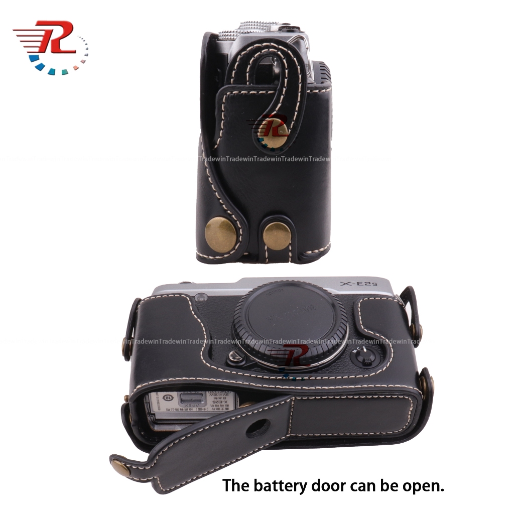 กระเป๋ากล้องหนังครึ่งเคสสําหรับกล้อง Fujifilm XE2 XE1 - รูปที่ 4