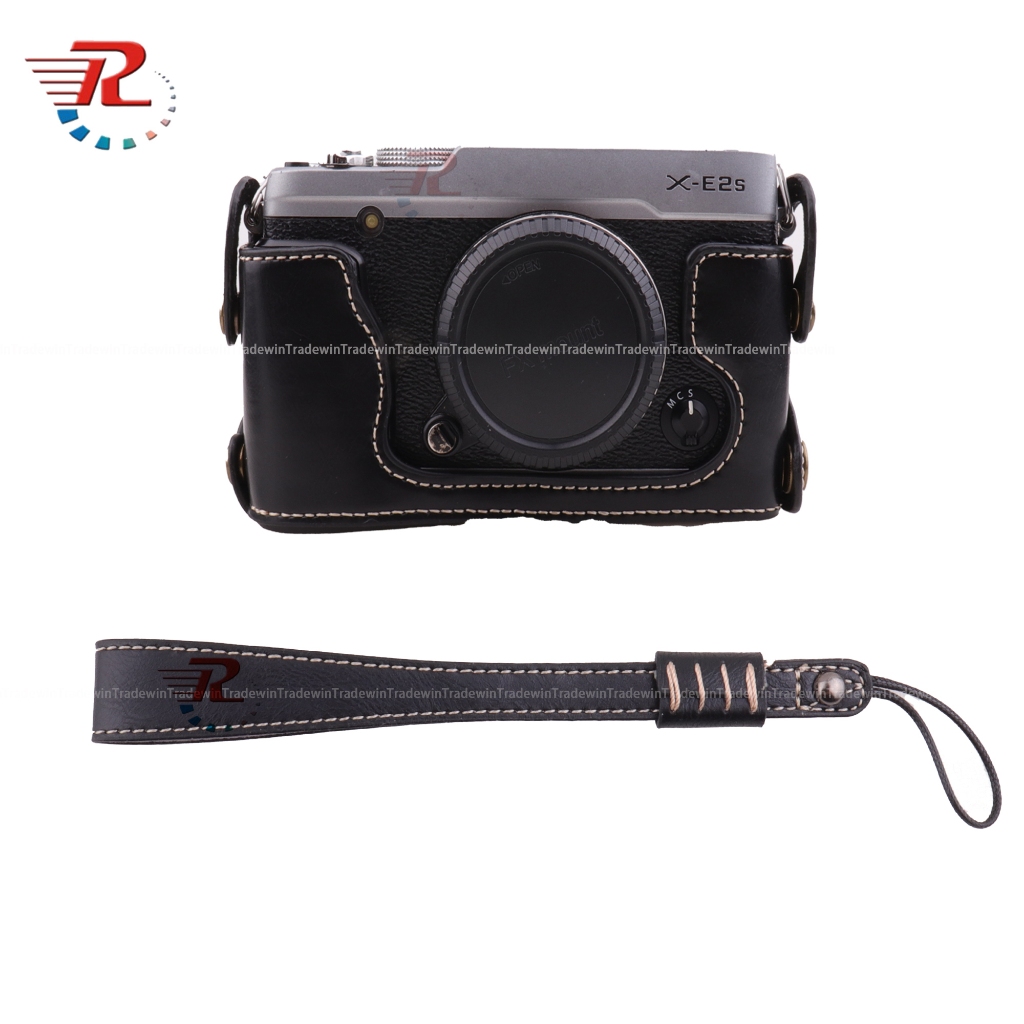 กระเป๋ากล้องหนังครึ่งเคสสําหรับกล้อง Fujifilm XE2 XE1 - รูปที่ 7