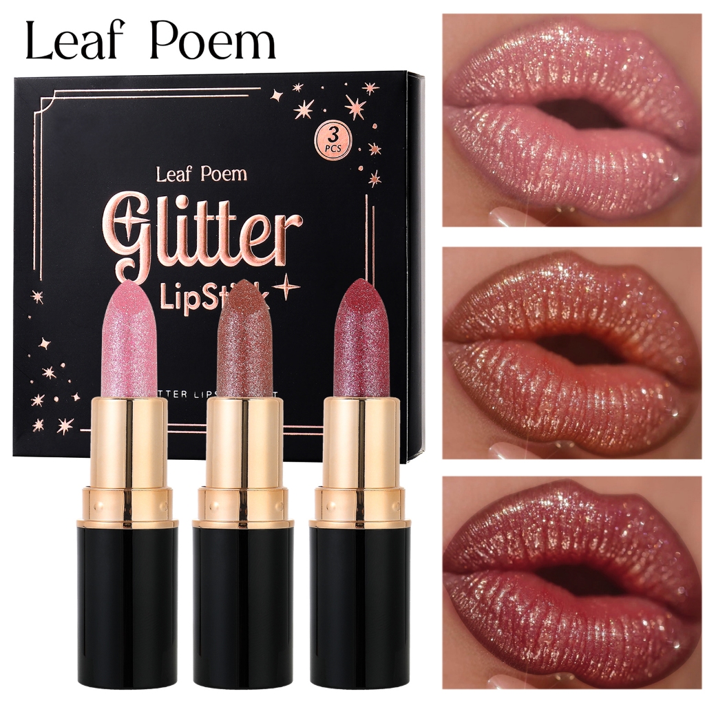 RD Leaf Poem GLITTERLIPSTICK ชุด 3 ชิ้น