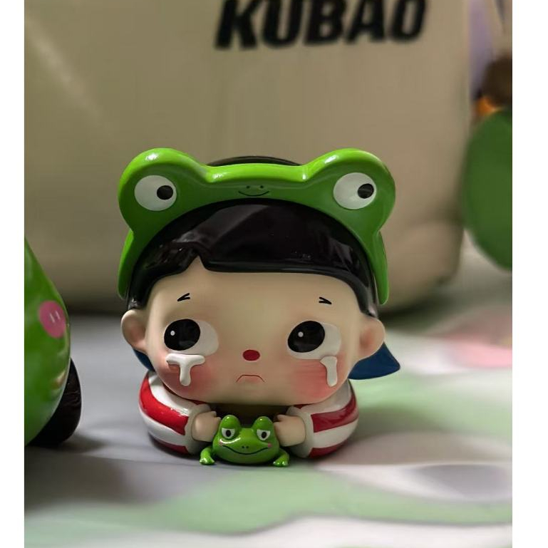 Kubao studio kubao กบโกหกท่าทางรูปอินเทรนด์เล่นตุ๊กตาของเล่นตุ๊กตาของขวัญ