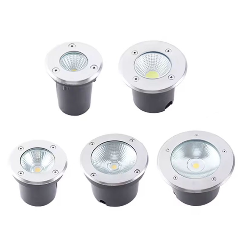 ไฟใต้ดิน LED 3W 5W 7w 9w 12W COB โคมไฟตั้งพื้นกลางแจ้ง Ground Spot ภูมิทัศน์สวนสแควร์เส้นทางฝัง Yard 85-265V DC12V IP67