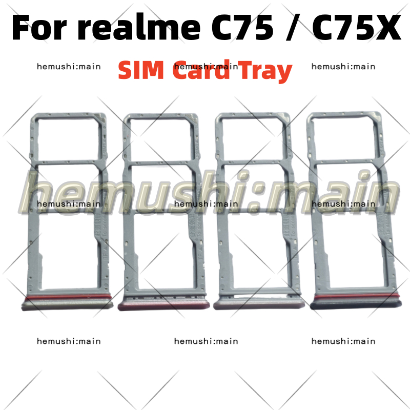 ถาดซิมการ์ดสําหรับ realme C75 C75X เคสโทรศัพท์สล็อตผู้ถือโทรศัพท์มือถือส่วน