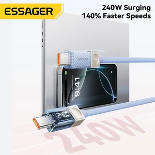 Essager 100W/240W PD สายชาร์จเร็วสุด USB-C ถึง Type-C สําหรับ Samsung Huawei