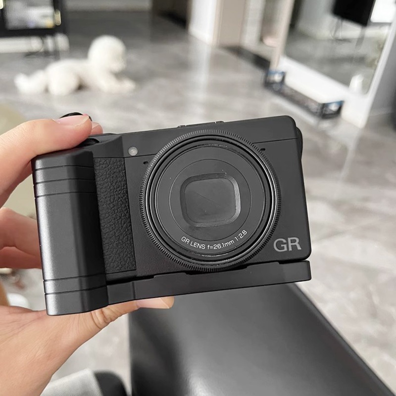 อลูมิเนียม L สําหรับ Ricoh GRIII GRIIIX GR3 GR3X กล้อง Quick Release Plat Hand Grip ผู้ถือ
