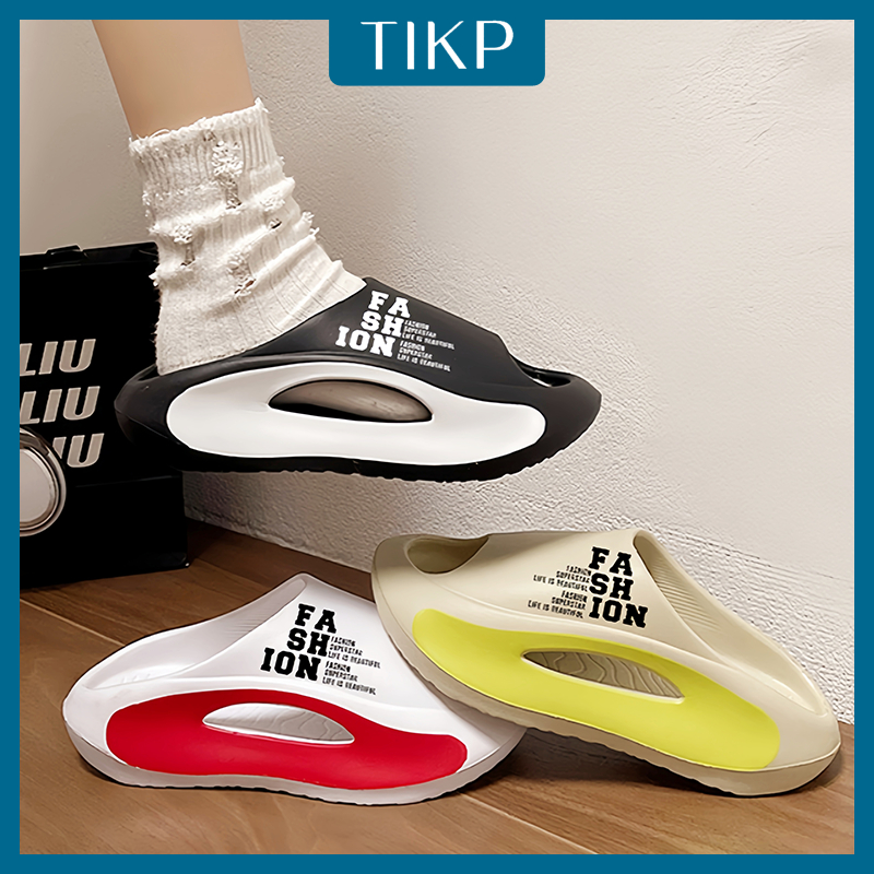 TIKP ผู้ชายและผู้หญิง รองเท้าแตะกีฬา นุ่มพิเศษ กันลื่นได้ดี ใช้ได้ทุกที่ ใส่สบาย ไม่มีกลิ่น ยูนิเซ็กส์ ไซส์ 36-47