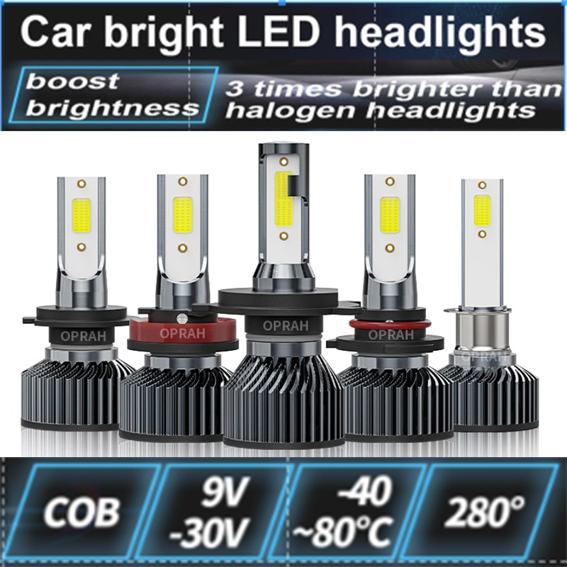 2PCS รถ H4 H11 LED ไฟหน้า 44W พลังงานสูง 16000LM Super Bright ไฟหน้ารถ H1 H7 9005/9006 กันน้ํา