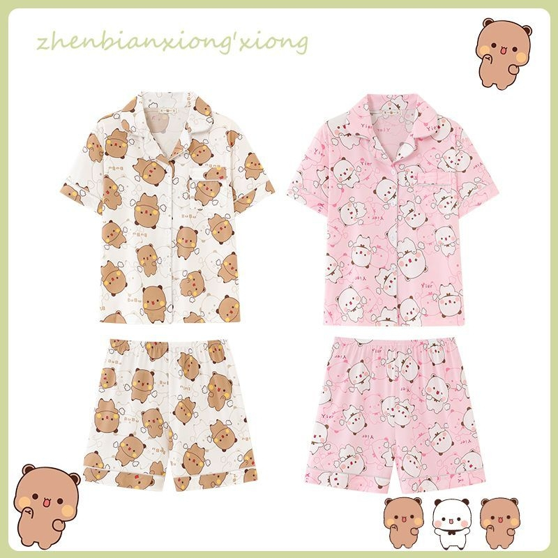 Yier และ Bubu ชุดนอนแขนสั้นนุ่มจากผ้าฝ้าย สำหรับเด็กและครอบครัว ออกแบบมาให้น่ารักและสวมใส่ง่ายในเวลาเข้านอน