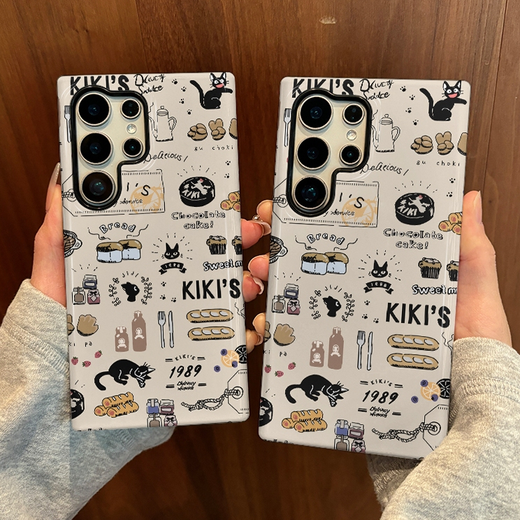 เคสป้องกันสองในหนึ่งเดียวลายแมว Bento เหมาะสําหรับ Samsung su22u s23 plus s23FE s24 s25 plus A55 A56