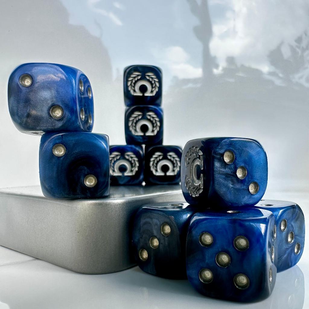 Warhammer 40K Dice Extreme Warrior Dice Blue Dice เรซิ่นที่เป็นมิตรกับสิ่งแวดล้อม u Group Warrior Legion