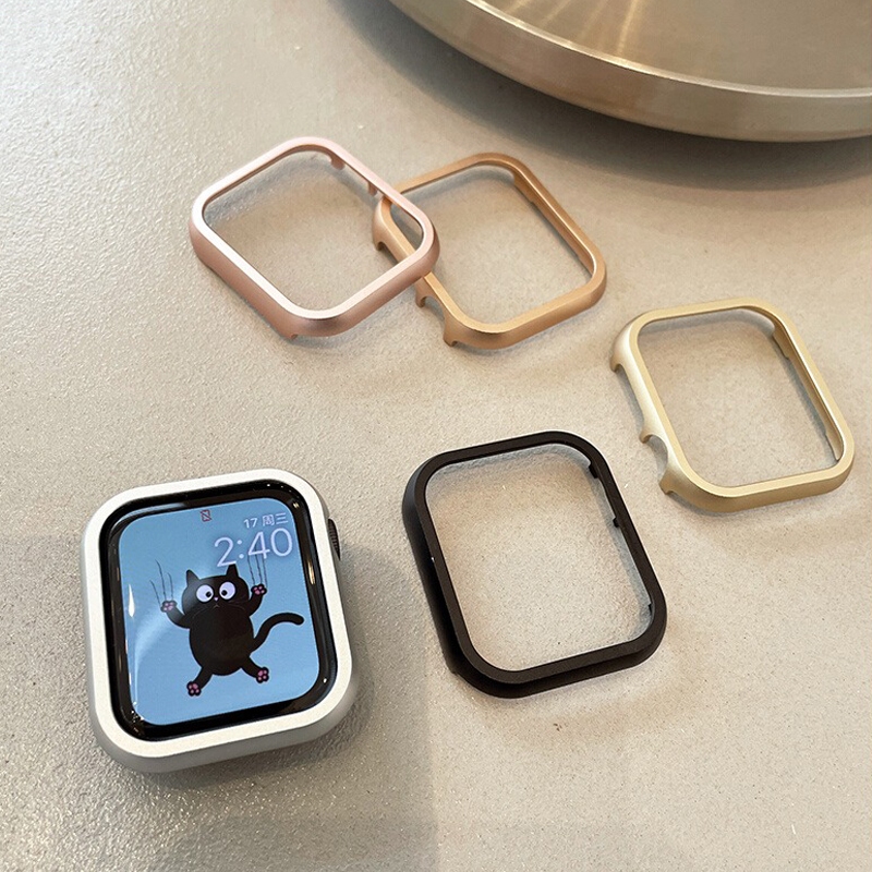 เคสโลหะสําหรับ Apple Watch S11/10/Ultra 2/8/7/6/5/4/3/2/SE กรอบอลูมิเนียมอัลลอยด์ 49/45/44/41/42/38/40 มม.