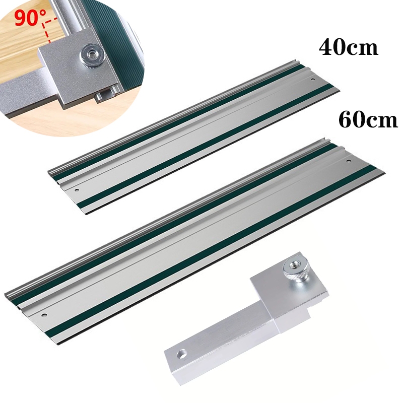 400/600/800mm Track Saw Guide Rail and Square, 90° Right Angle Guide Rail Protractor, Adjustable Squ