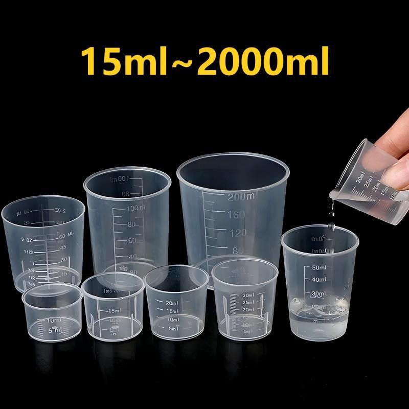 15/30/50/100/2000มล ถ้วยตวงของเหลวโปร่งใส, ถ้วยระลอกคลื่นถ้วยผสม, อุปกรณ์ครัว
