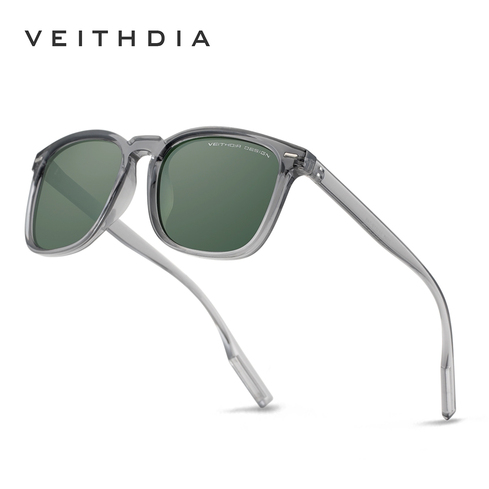 VEITHDIA แว่นตากันแดดรุ่นคลาสสิก โพลาไรซ์ ป้องกันรังสียูวี และเลนส์โฟโตโครมิก ออกแบบมาสำหรับชายเพื่อใช้ในการขับรถและการตกปลา V7508
