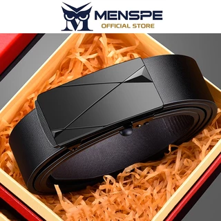 MENSPE PUสำหรับผู้ชาย สไตล์ธุรกิจและกีฬา หัวเข็มขัดอัตโนมัติดีทนทาน