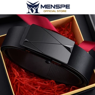 MENSPE PUสำหรับผู้ชาย สไตล์ธุรกิจและกีฬา หัวเข็มขัดอัตโนมัติดีทนทาน