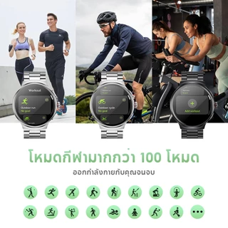 Aolon Prime 3 นาฬิกาสมาร์ทวอทช์ 1.43 "หน้าจอ AMOLED เคสโลหะ AOD สมาร์ทนาฬิกา สมาร์ทวอทช์ 100 + โหมดกีฬาบลูทูธโทรวอลล์เปเปอร์ที่กําหนดเอง