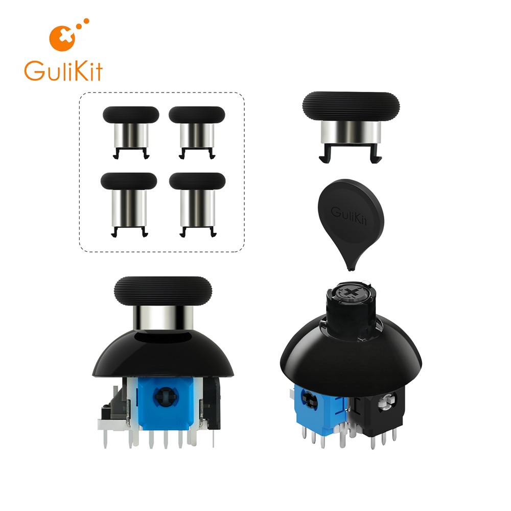 GuliKit 720° เคล็ดลับปรับแม่เหล็กไฟฟ้า TMR จอยสติ๊กสําหรับ PS4 PS5/PS5 Edge Gamepad สําหรับตัวควบคุม Switch Pro
