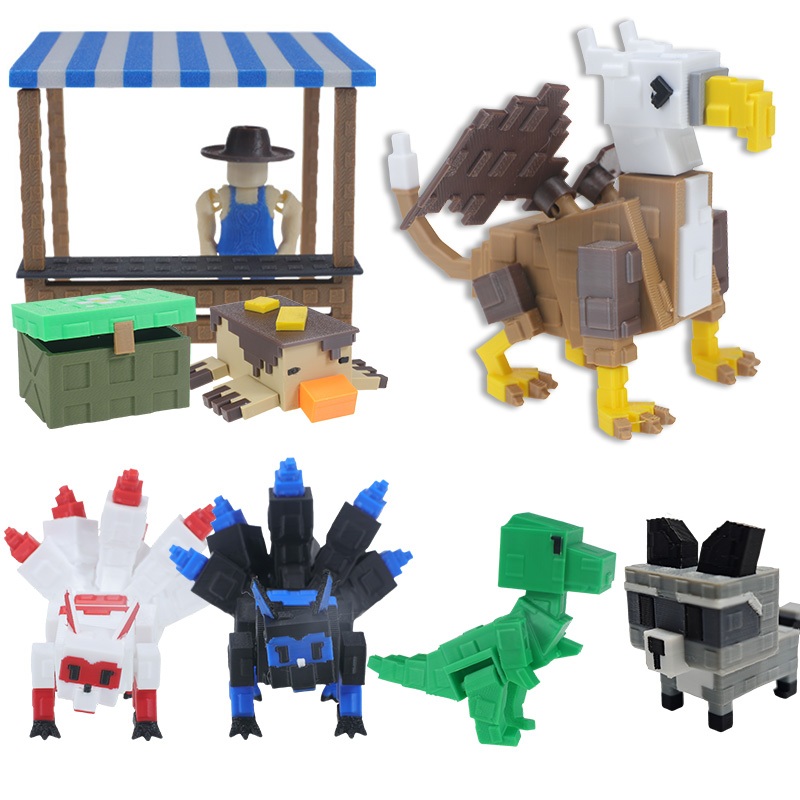 Roblox ของเล่น Raccoon Grow A Garden พวงกุญแจกระต่าย Dragon Corrupted Kitsune Griffn Dragonfly 3D พิมพ์