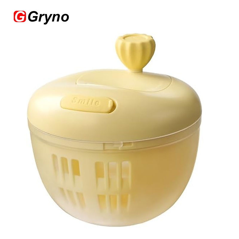 Gryno 0.8L สลัด Spinner Manual Rotary Wash Drain ตะกร้าสลัด Dehydrator ผักกระชอนครัวเครื่องมือ