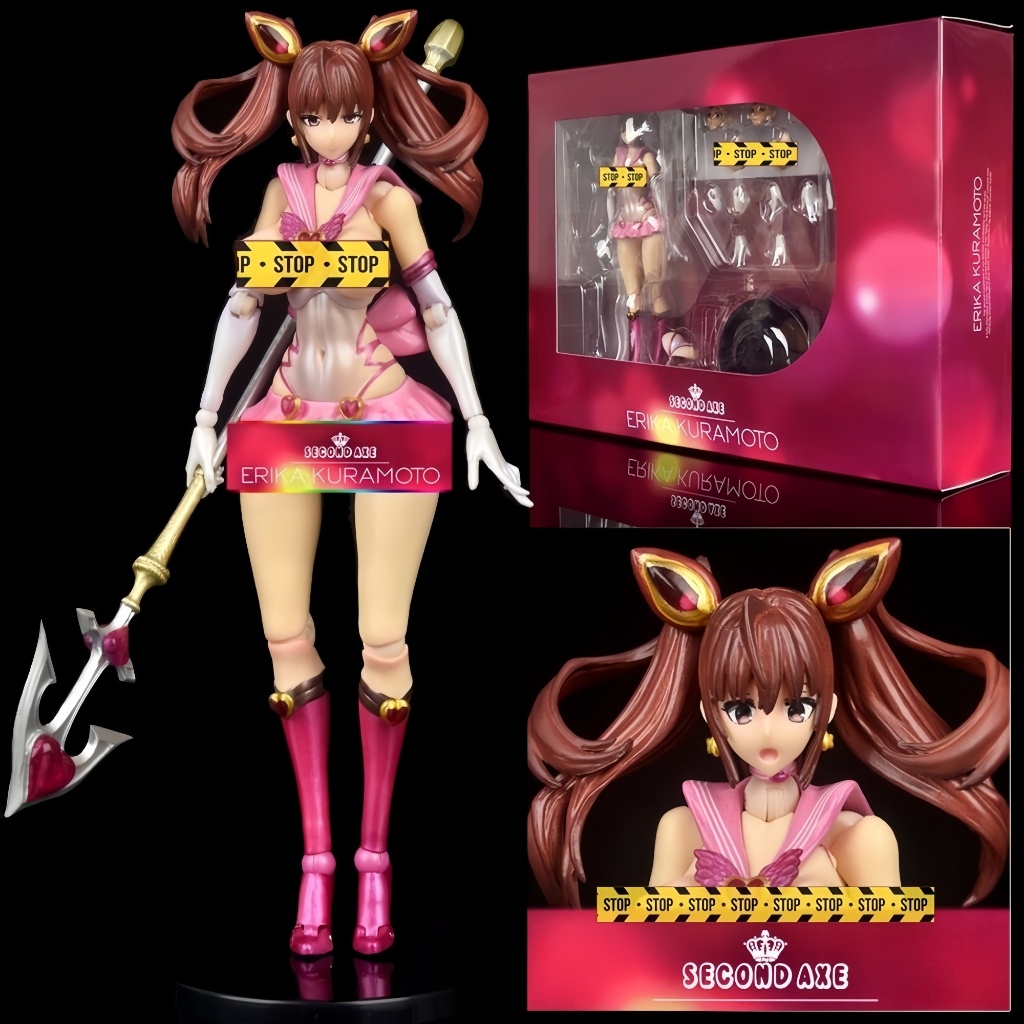อะนิเมะ 18ซม ‌Action Taimanin Kuramoto Erika Action Figure PVC ของเล่น Status ตกแต่งเดสก์ท็อปเครื่อง