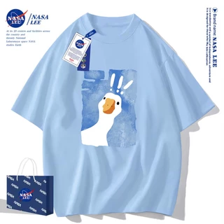 ✨สินค้าพร้อมส่ง✨เสื้อยืดคอกลมลายร่วมกับ NASA ใส่ได้ทั้งชายและหญิง ผลิตจากผ้าคอตตอน 100% เหมาะสำหรับเยาวชน