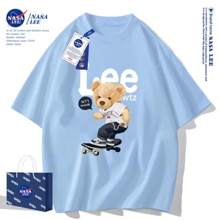 ✨สินค้าพร้อมส่ง✨เสื้อยืดคอกลมลายร่วมกับ NASA ใส่ได้ทั้งชายและหญิง ผลิตจากผ้าคอตตอน 100% เหมาะสำหรับเยาวชน