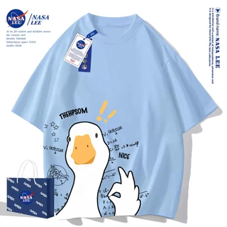 ✨สินค้าพร้อมส่ง✨เสื้อยืดคอกลมลายร่วมกับ NASA ใส่ได้ทั้งชายและหญิง ผลิตจากผ้าคอตตอน 100% เหมาะสำหรับเยาวชน
