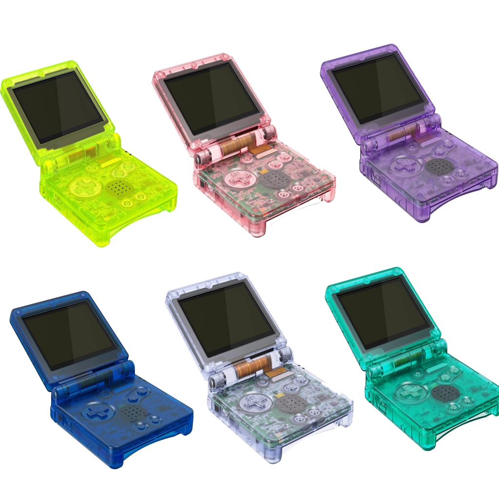 Clear Atomic Purple Custom Replacement Shell สําหรับ Gameboy Advance SP GBA SP – ใช้งานร่วมกับทั้ง I