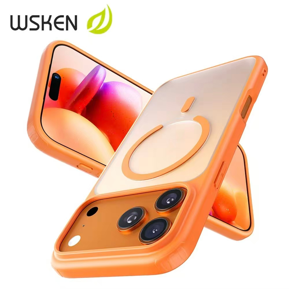 WSKEN เคสแม่เหล็ก ไอโฟน 17ProMax [ป้องกันสีเหลือง][กันกระแทก] เคสใสด้าน for iPhone 17Pro ชาร์จเร็ว Case ไอโฟน 17 โปร่งใส ทนทานต่อการตก ป้องกันลายนิ้วมือ
